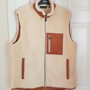 Orvis Wool/Leather Vest Men's L